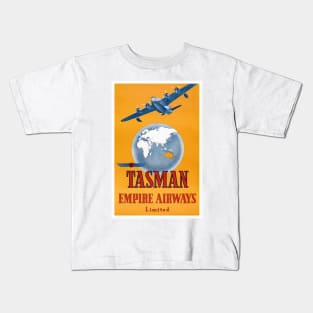 Vintage Travel Poster Tasman Empire Airways New Zealand Kids T-Shirt